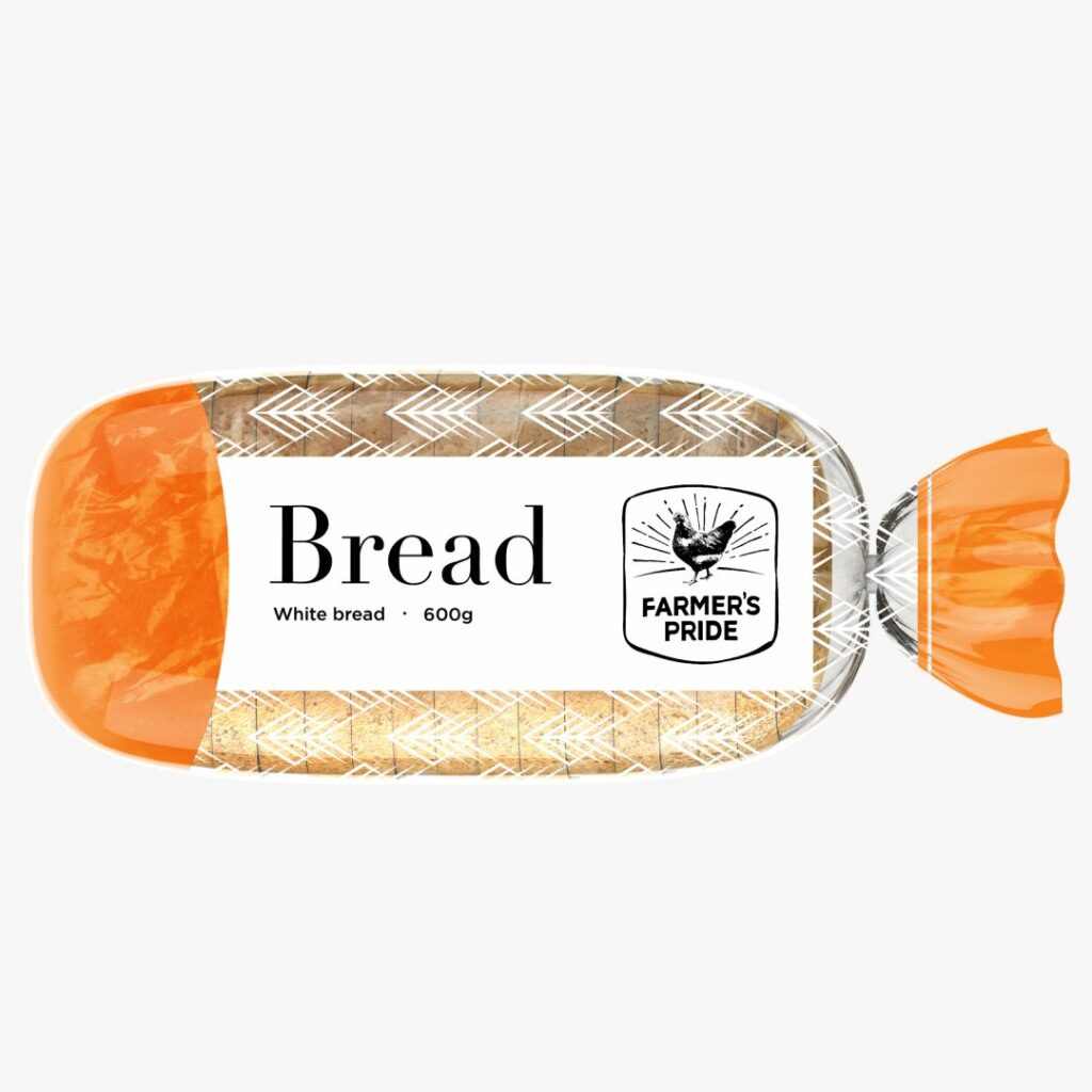 A bread bag design for VKB featuring an orange pattern