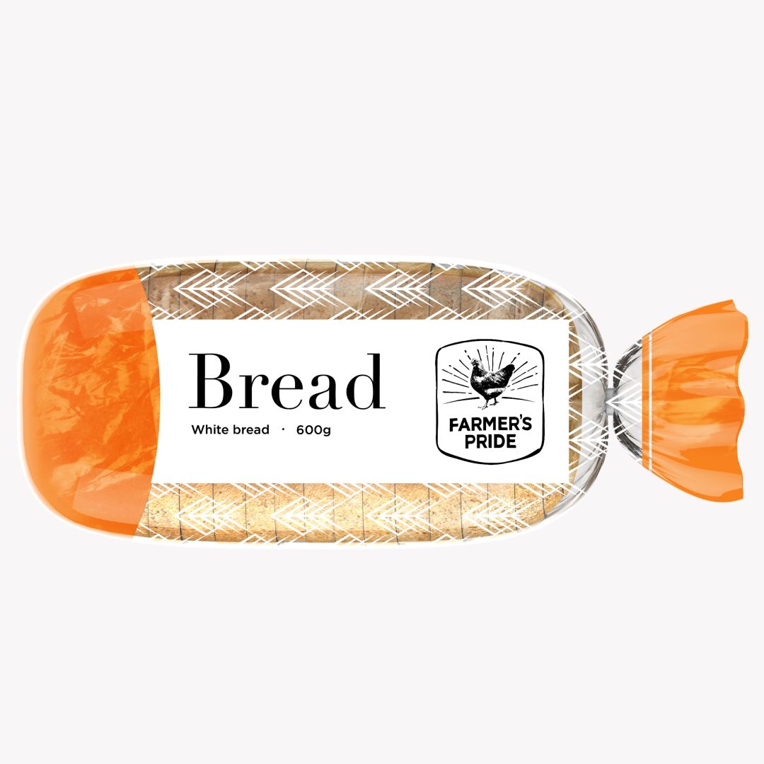 A bread bag design for VKB featuring an orange pattern