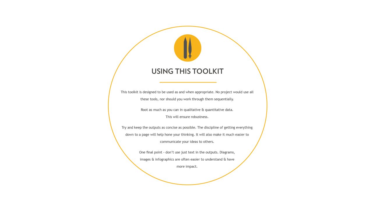 Collision toolkit title page featuring a faceted pen and pencil design