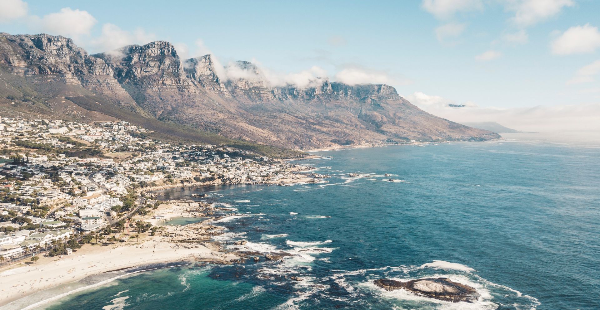 View over Camps Bay and twelve apostles